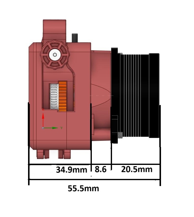 Seitliche NebulaTor Masszeichnung aus dem Projektmanual.